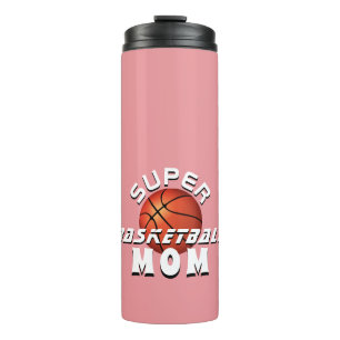 Rosa Super Basketball Ball Mutter Sportliche Mutte Thermosbecher