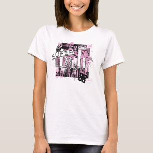 Rosa SuperBob Spaghetti-Bügel T-Shirt