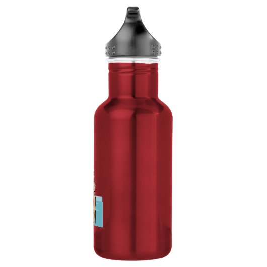 Rosa Surfer-Mädchen Edelstahlflasche (Rechts)