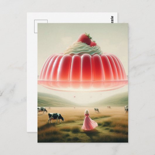 Rosa Surreal Sweet Leckerei Postkarte (Vorne/Hinten)