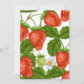 Rosa Süßbeeren Brautparty Einladung (Rückseite)