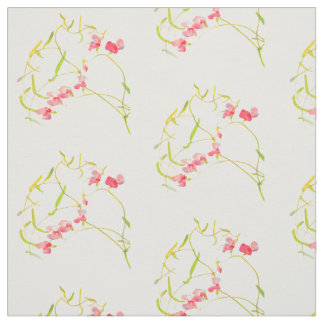 Rosa süße Erbsen-Blumen-Muster Stoff