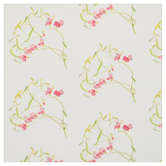 Rosa süße Erbsen-Blumen-Muster Stoff (Muster)