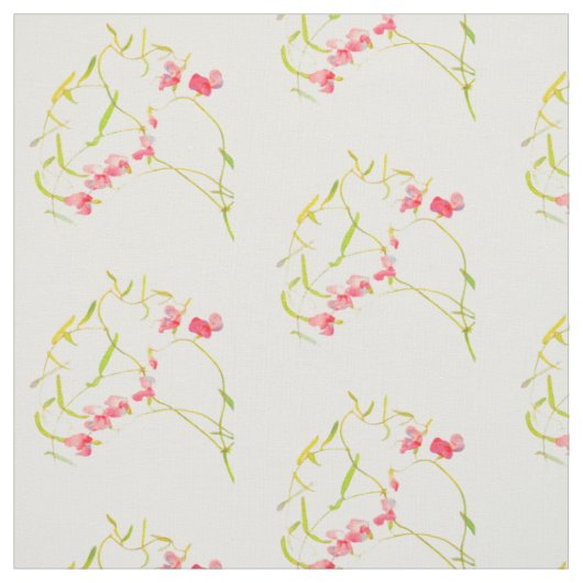 Rosa Süße-Erbsen-Blumenmuster Stoff (Muster)