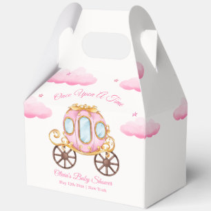 Rosa süße Feenprinzessin Karosse Baby Shower Geschenkschachtel