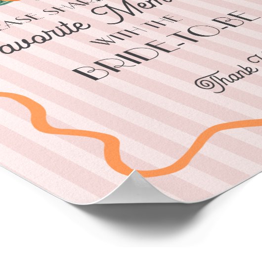 Rosa Süsse Hauptpresse Favoritenbrücke Erinnerunge Poster (Ecke)