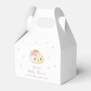 Rosa süße kleine Klößchen Mädchen Baby Shower Geschenkschachtel