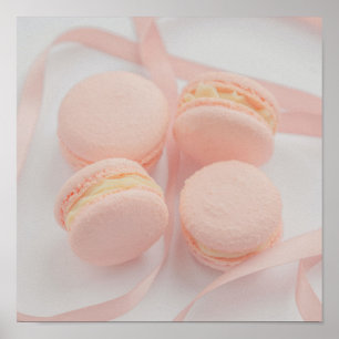 Rosa süße Macarons Küchenposter Macarons Poster