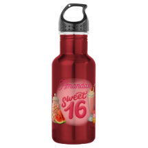 Rosa süße Sixteen-Wasserflasche