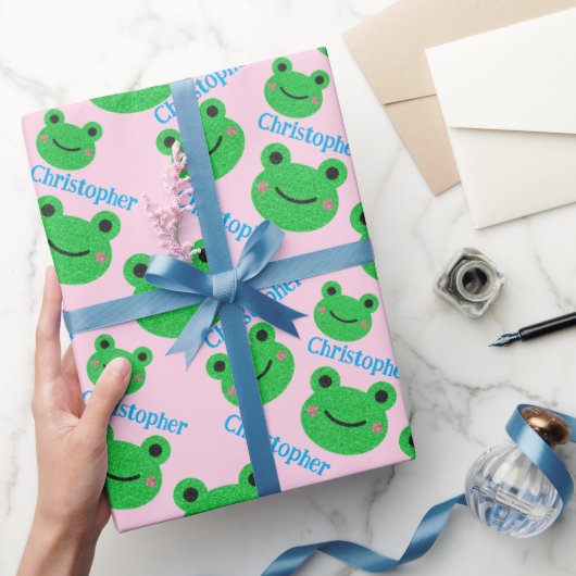Rosa Süße Tier Geburtstag Geschenkpapier (Schenken)