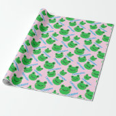 Rosa Süße Tier Geburtstag Geschenkpapier (Ungerollt)
