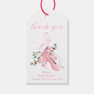 Rosa süße Winterballerina-Tutu Kalte Babyparty Geschenkanhänger