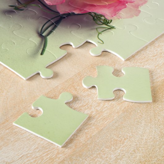 Rosa Süßerbsen mit Tendrien Bräunungsjacke Vorschl Puzzle (Seite)