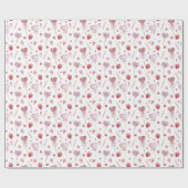 Rosa Süßigkeiten Valentinstag Geschenkpapier (Flach)