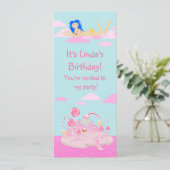 Rosa Süßigkeiten zum Geburtstag Einladung (Stehend Vorderseite)