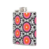 Rosa Suzani Muster Flachmann (Links)