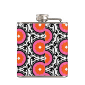 Rosa Suzani Muster Flachmann (Rückseite)