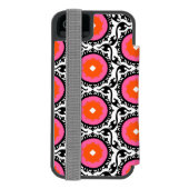 Rosa Suzani Muster Incipio iPhone Geldbeutel-Hülle (Folio Rückseite)