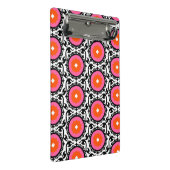 Rosa Suzani Muster Mini Klemmbrett (Schrägansicht)