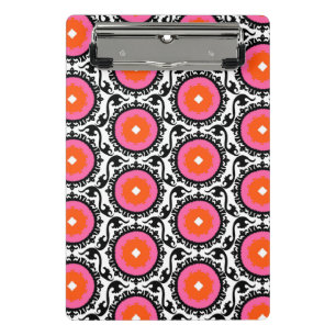 Rosa Suzani Muster Mini Klemmbrett