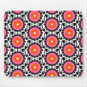 Rosa Suzani Muster Mousepad