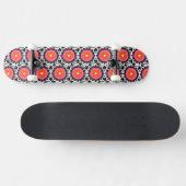 Rosa Suzani Muster Skateboard (Horizontal)