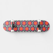Rosa Suzani Muster Skateboard (Horizontal)