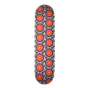 Rosa Suzani Muster Skateboard