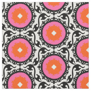 Rosa Suzani Muster Stoff