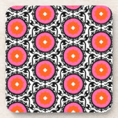 Rosa Suzani Muster Untersetzer (Vorderseite)