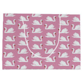 Rosa Swan Große Geschenktüte (Rückseite)