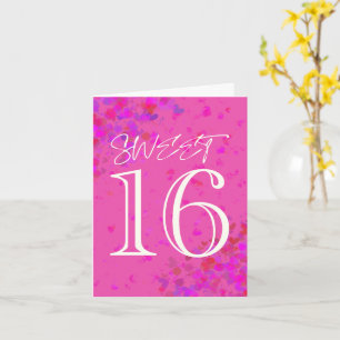 Rosa Sweet 16 leere Geburtstagskarte Karte