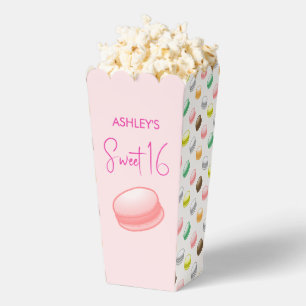 Rosa Sweet 16 Macarons Geschenkbox Geschenkschachtel