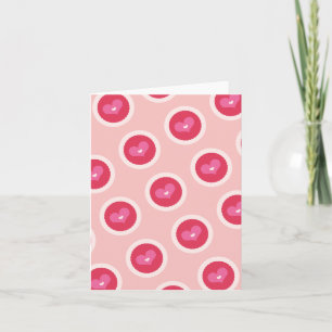 Rosa Sweet Hearts & Circle Scallop Valentinstag Feiertagskarte