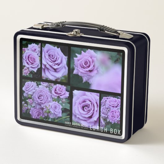 Rosa Sweet Moon Metall Brotdose (Vorderseite)