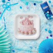 Rosa Sweet One Geburtstag Papier Teller (Party)