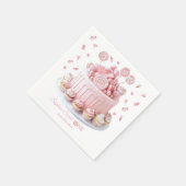 Rosa Sweet One Geburtstagsservietten Serviette (Ecke)