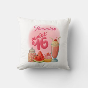 Rosa Sweet Sixteen Geburtstagskissen Geschenk Kissen