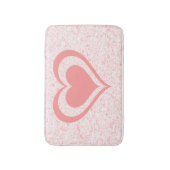 Rosa Swirbel mit Herzklopfmatte Badematte (Vorderseite Vertikal)