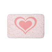 Rosa Swirbel mit Herzklopfmatte Badematte (Vorderseite)