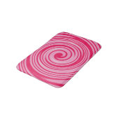 Rosa Swirbelmuster Badematte (Schrägansicht)