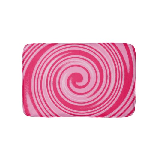 Rosa Swirbelmuster Badematte (Vorderseite)