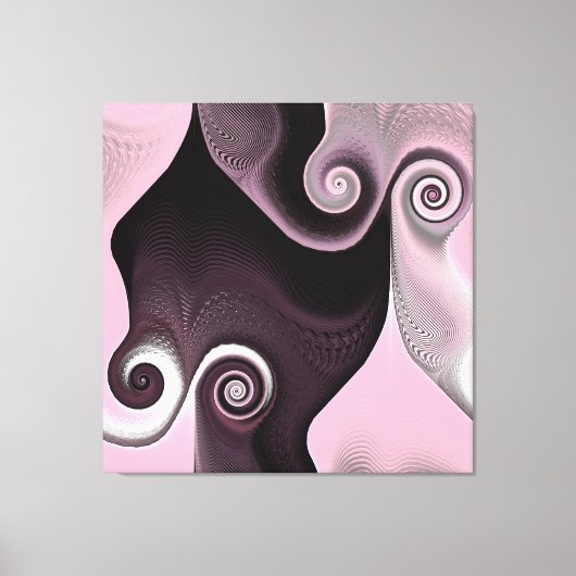 Rosa Swirl 45 Leinwanddruck (Vorderseite)