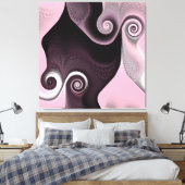 Rosa Swirl 45 Leinwanddruck (Insitu (Schlafzimmer))