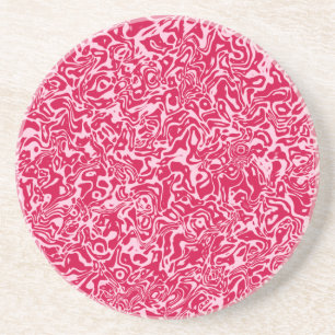 Rosa Swirl Getränkeuntersetzer