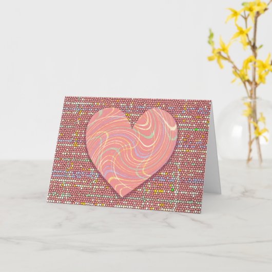 Rosa Swirl Herzlich Willkommen bei der Valentinsta Karte (Gelbe Blume)