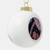 Rosa Swirl Keramik Kugel-Ornament (Links)