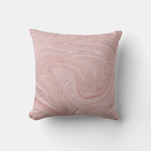 Rosa Swirl Marmor Reversible Kissen