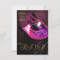 Rosa Swirl Masquerade Maske UAWG Einladung