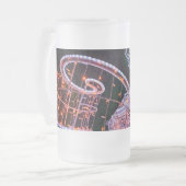 Rosa Swirl Mattglas Bierglas (Vorderseite Links)